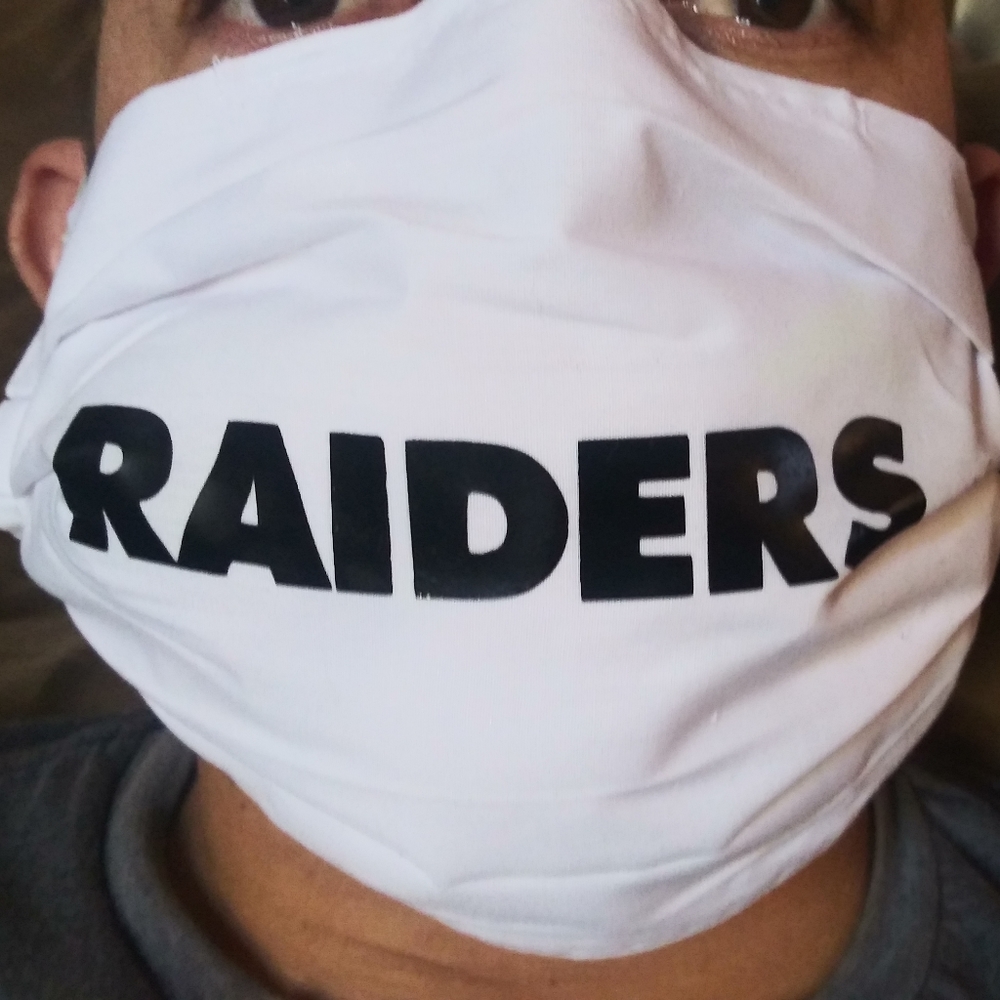 Iron-On Raiders Logo Face Covers